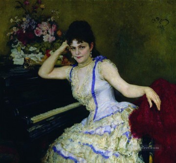 イリヤ・レーピン Painting - サンクトペテルブルク音楽院のピアニスト兼教授ソフィー・メンターの肖像画 1887年 イリヤ・レーピン